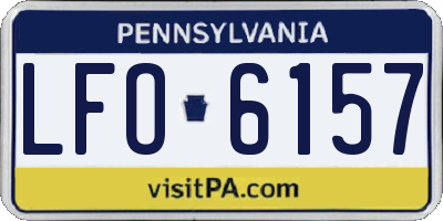 PA license plate LFO6157