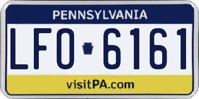 PA license plate LFO6161