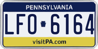 PA license plate LFO6164