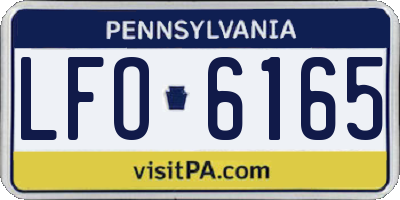 PA license plate LFO6165