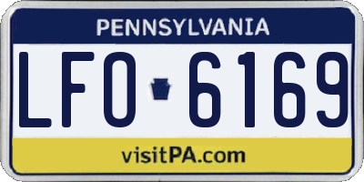 PA license plate LFO6169