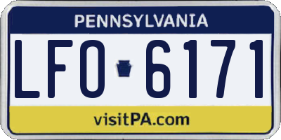 PA license plate LFO6171