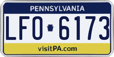 PA license plate LFO6173