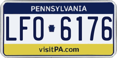 PA license plate LFO6176