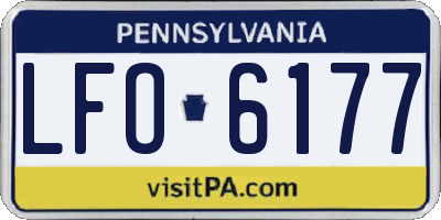 PA license plate LFO6177