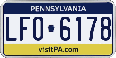 PA license plate LFO6178