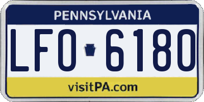 PA license plate LFO6180