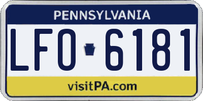 PA license plate LFO6181