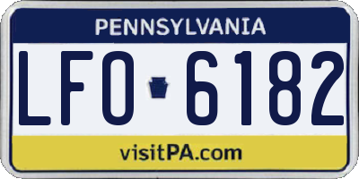 PA license plate LFO6182