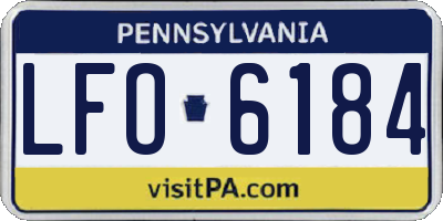 PA license plate LFO6184