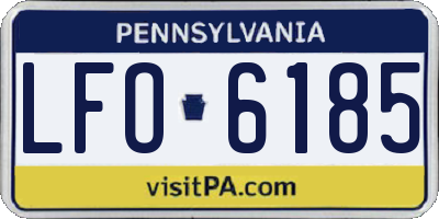 PA license plate LFO6185