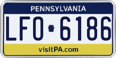 PA license plate LFO6186