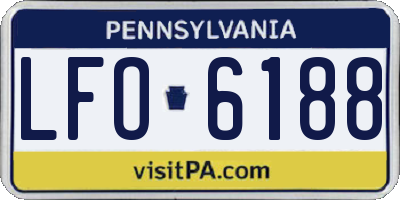 PA license plate LFO6188