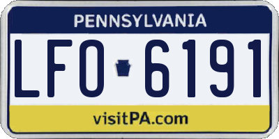 PA license plate LFO6191