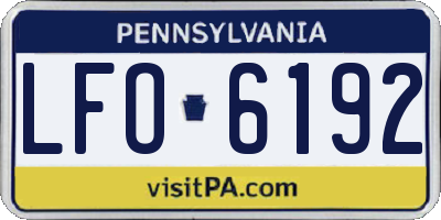 PA license plate LFO6192