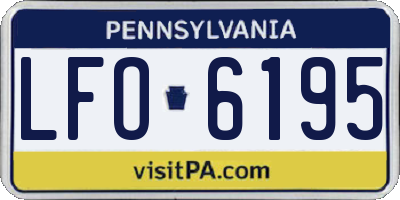 PA license plate LFO6195