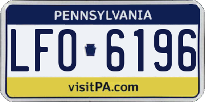 PA license plate LFO6196