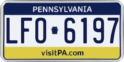 PA license plate LFO6197