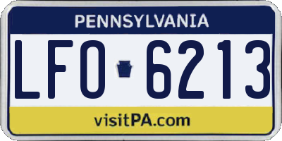 PA license plate LFO6213