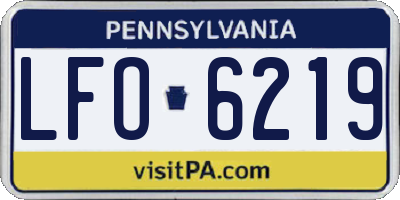 PA license plate LFO6219