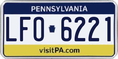PA license plate LFO6221