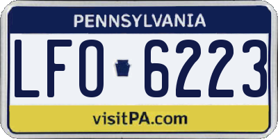 PA license plate LFO6223