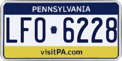 PA license plate LFO6228