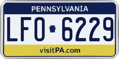 PA license plate LFO6229
