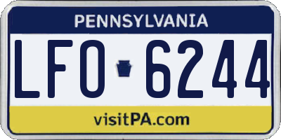 PA license plate LFO6244