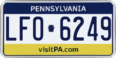 PA license plate LFO6249