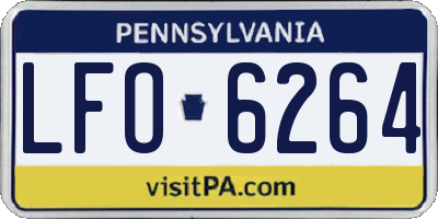 PA license plate LFO6264