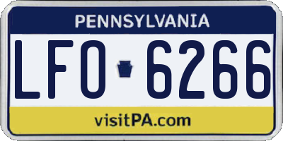 PA license plate LFO6266