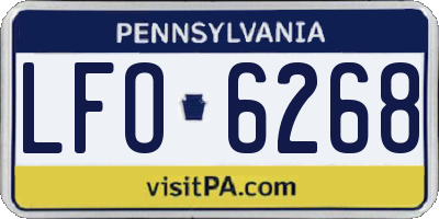 PA license plate LFO6268