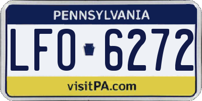 PA license plate LFO6272