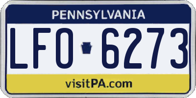 PA license plate LFO6273