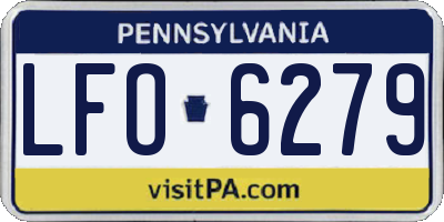 PA license plate LFO6279