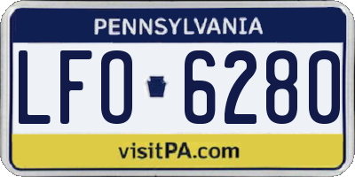 PA license plate LFO6280