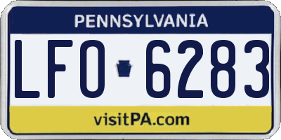 PA license plate LFO6283