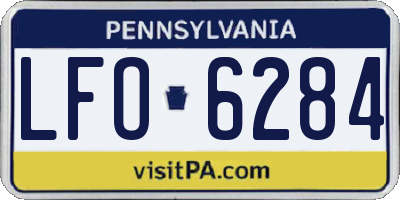 PA license plate LFO6284