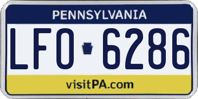 PA license plate LFO6286