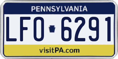 PA license plate LFO6291