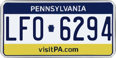 PA license plate LFO6294