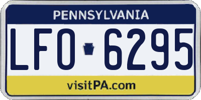 PA license plate LFO6295