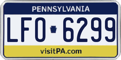 PA license plate LFO6299