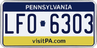 PA license plate LFO6303