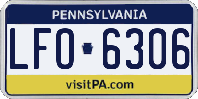 PA license plate LFO6306