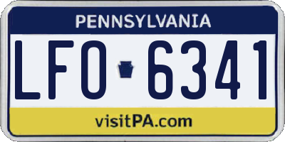 PA license plate LFO6341