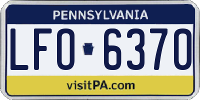 PA license plate LFO6370