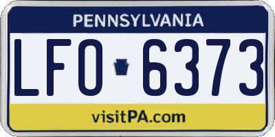 PA license plate LFO6373