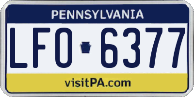 PA license plate LFO6377